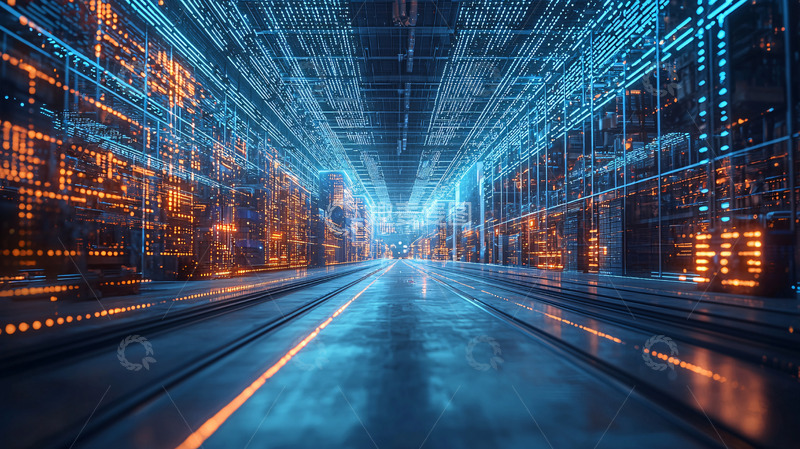 高清大图下载【趣麦麦图】数字科技未来感通道