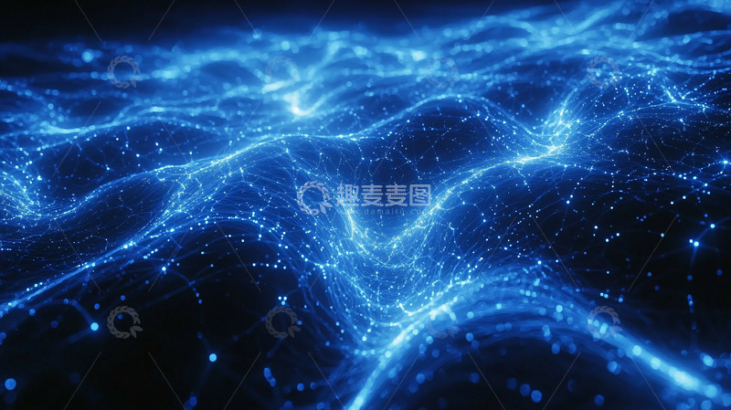 高清大图下载【趣麦麦图】蓝色能量流动