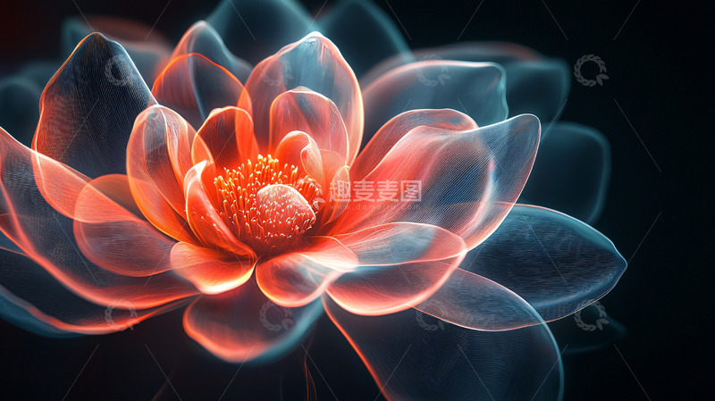 高清大图下载【趣麦麦图】光影梦幻莲花