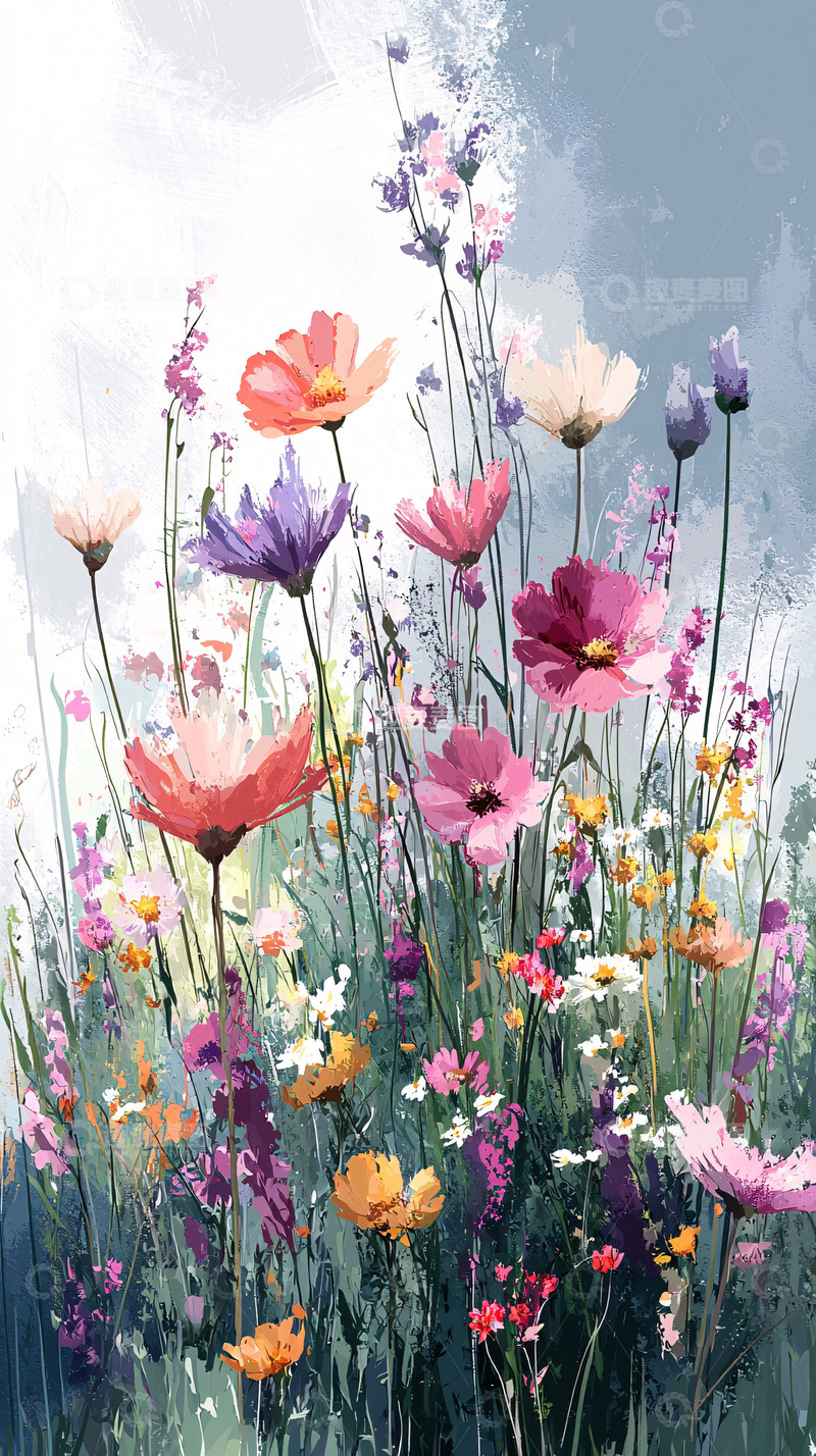 高清大图下载【趣麦麦图】水彩花卉21