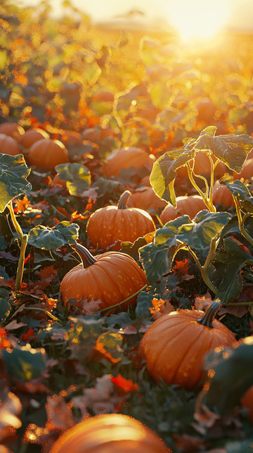 南瓜田园秋日暖阳