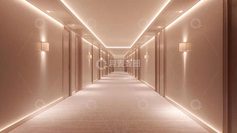 高清大图下载【趣麦麦图】现代简约酒店长廊