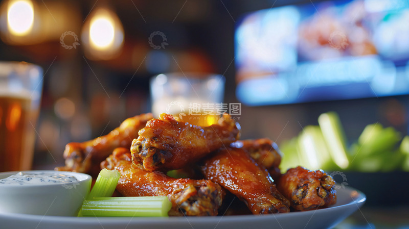 高清大图下载【趣麦麦图】美味烤鸡翅