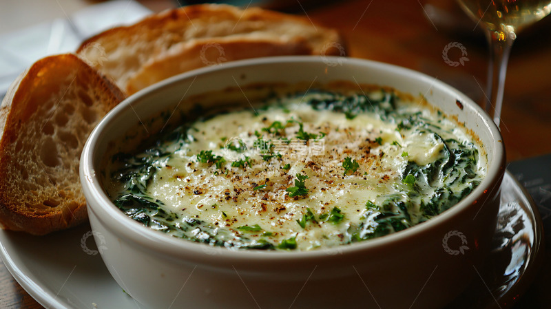 高清大图下载【趣麦麦图】菠菜奶酪焗饭