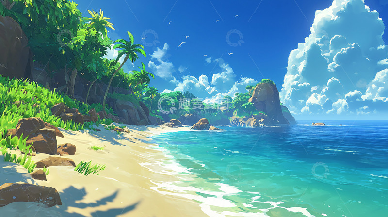 高清大图下载【趣麦麦图】热带海滩风景