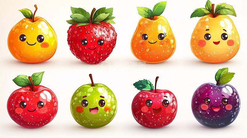 高清大图下载【趣麦麦图】卡通水果