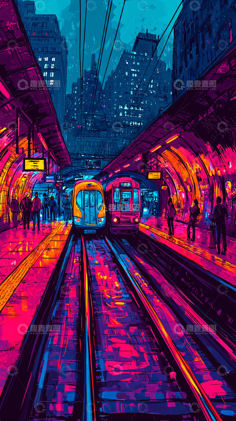 高清大图下载【趣麦麦图】地铁站