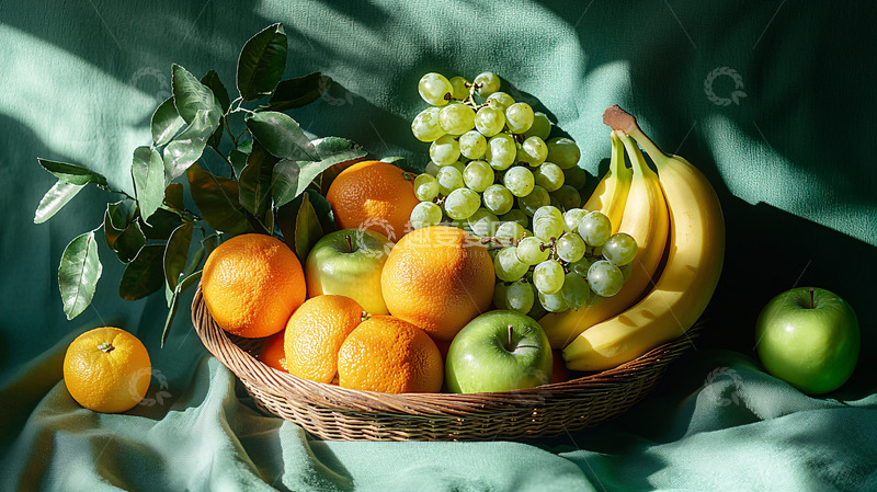 高清大图下载【趣麦麦图】光影下的水果静物
