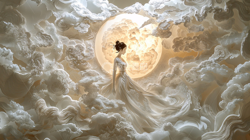 高清大图下载【趣麦麦图】白衣女子