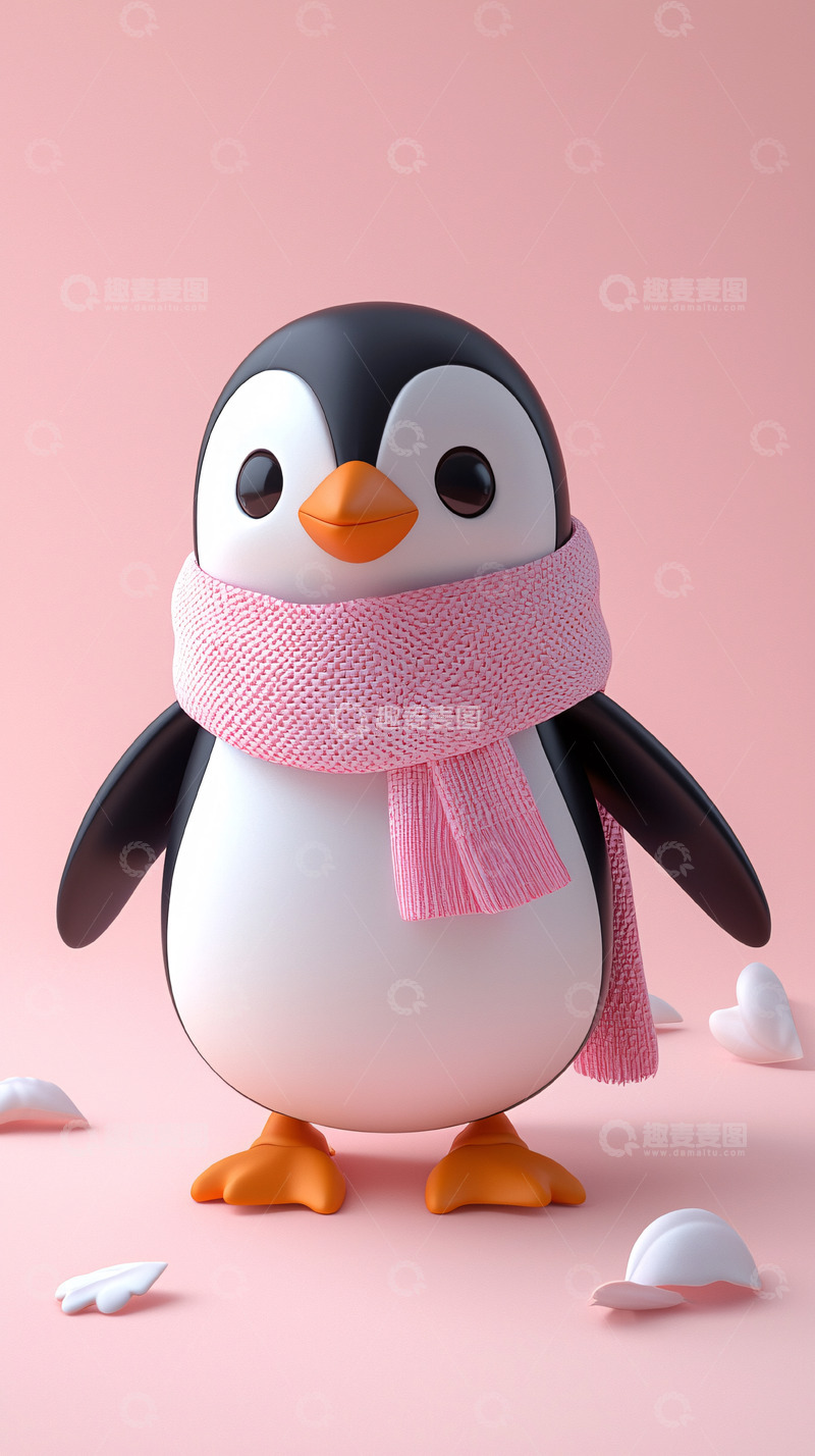 高清大图下载【趣麦麦图】可爱卡通企鹅