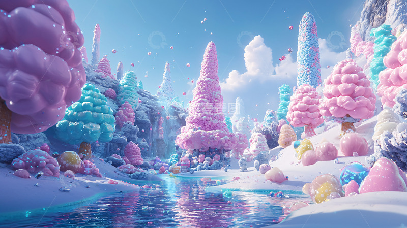 高清大图下载【趣麦麦图】梦幻糖果森林