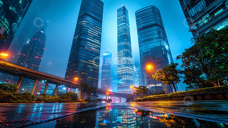 高清大图下载【趣麦麦图】夜景都市街景