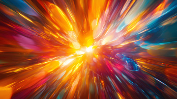 绚丽多彩的光线爆炸