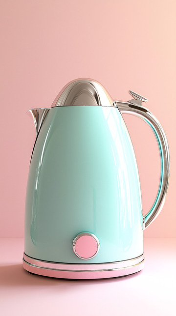 复古青绿色电热水壶