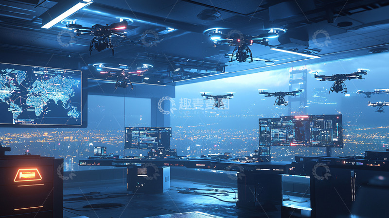 高清大图下载【趣麦麦图】未来科技监控中心