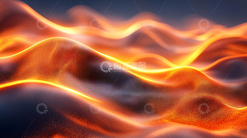 高清大图下载【趣麦麦图】火焰般的流体抽象背景