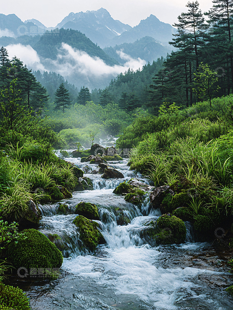 高清大图下载【趣麦麦图】山间溪流