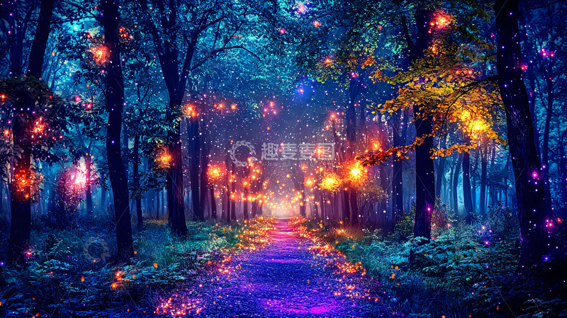 高清大图下载【趣麦麦图】梦幻森林小路11