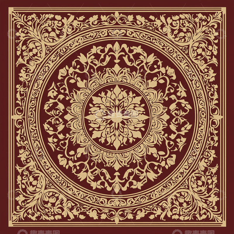 高清大图下载【趣麦麦图】复古欧式花纹图案