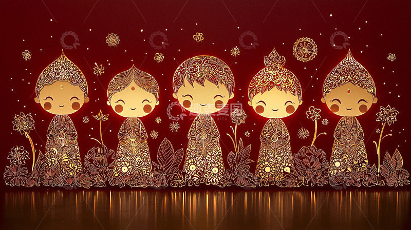 高清大图下载【趣麦麦图】可爱卡通佛像