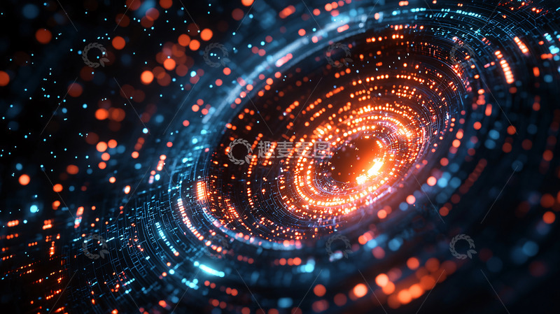 高清大图下载【趣麦麦图】炫酷光环粒子旋转