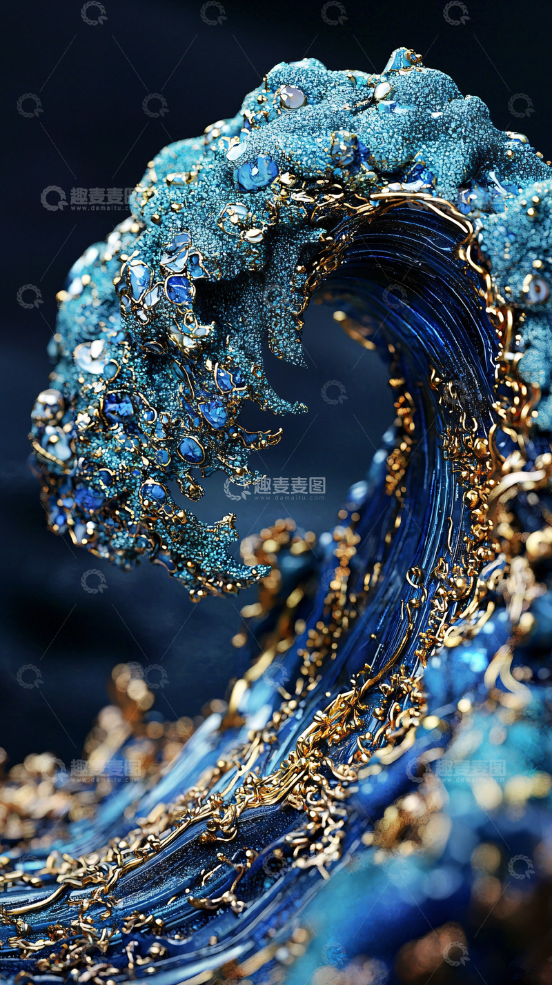 高清大图下载【趣麦麦图】宝石浪潮