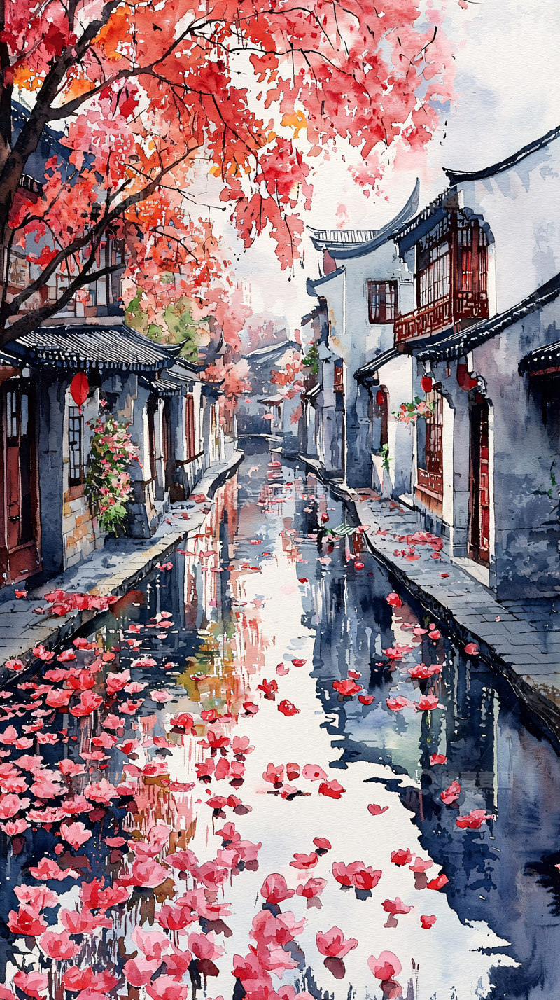 高清大图下载【趣麦麦图】水墨江南水乡