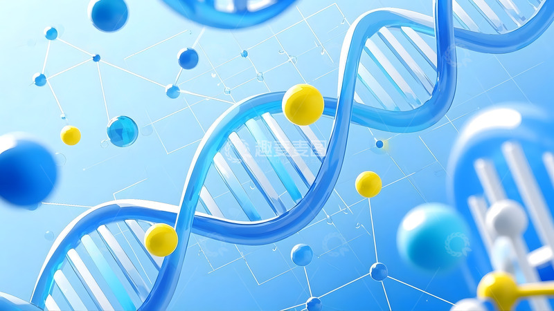 高清大图下载【趣麦麦图】卡通医疗健康DNA矢量插画