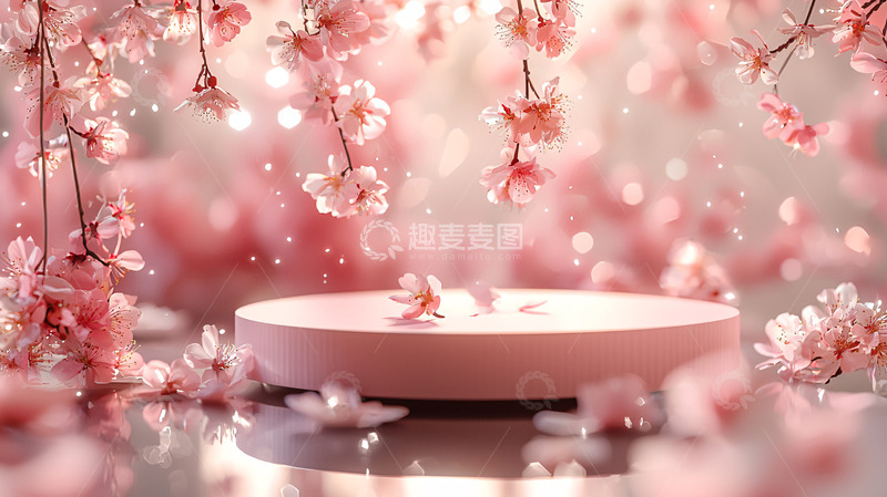 高清大图下载【趣麦麦图】粉色樱花背景