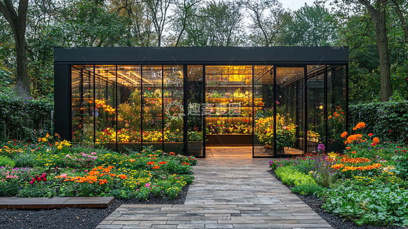 高清大图下载【趣麦麦图】现代玻璃花房