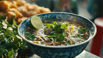 热气腾腾的越南河粉