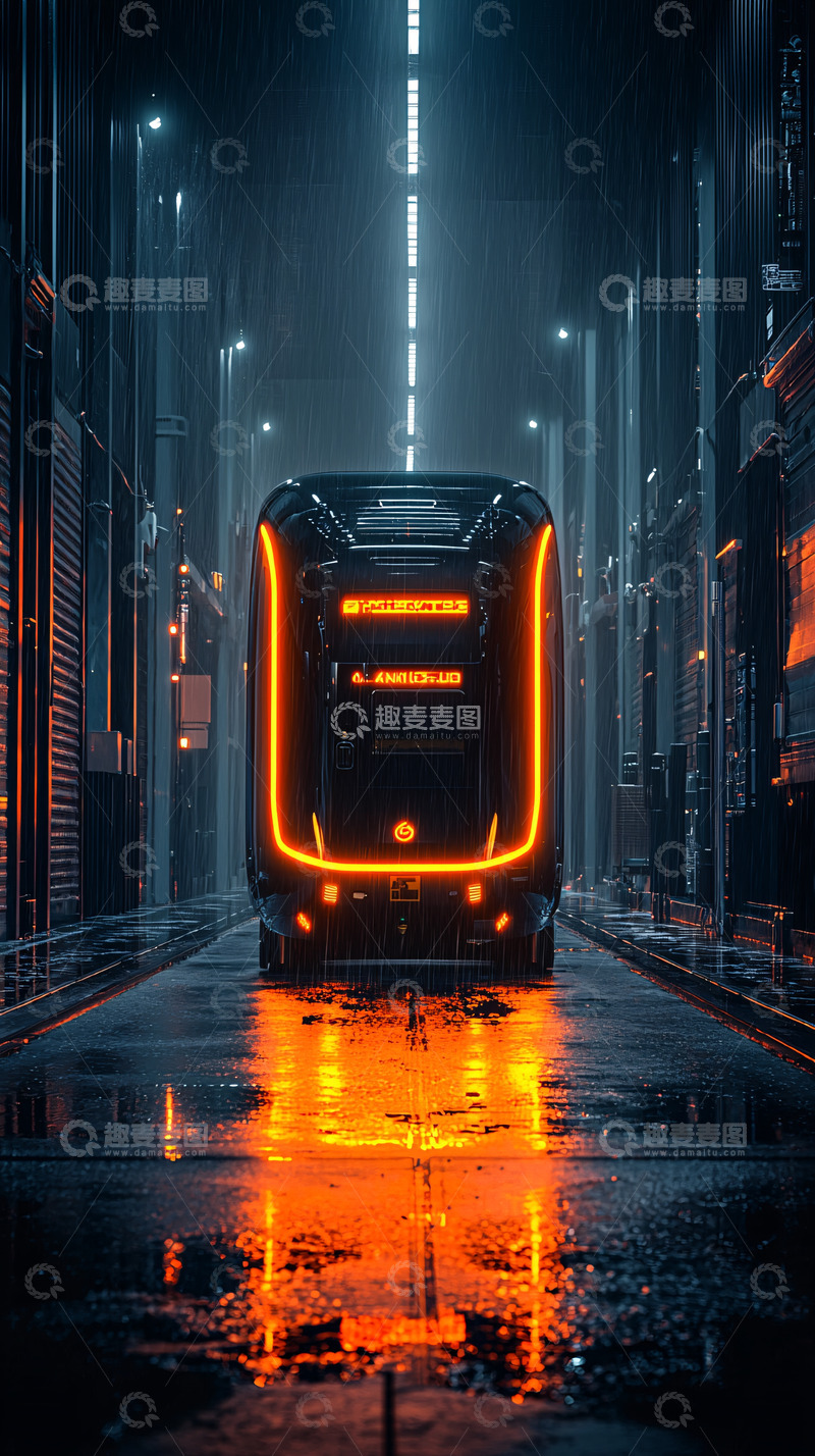 高清大图下载【趣麦麦图】未来科技感列车