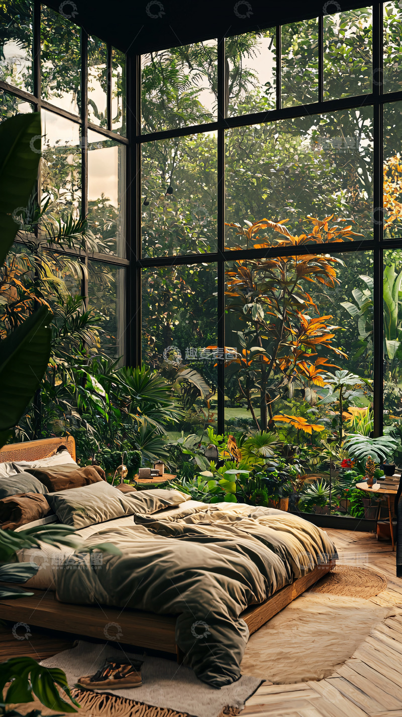高清大图下载【趣麦麦图】室内绿植卧室