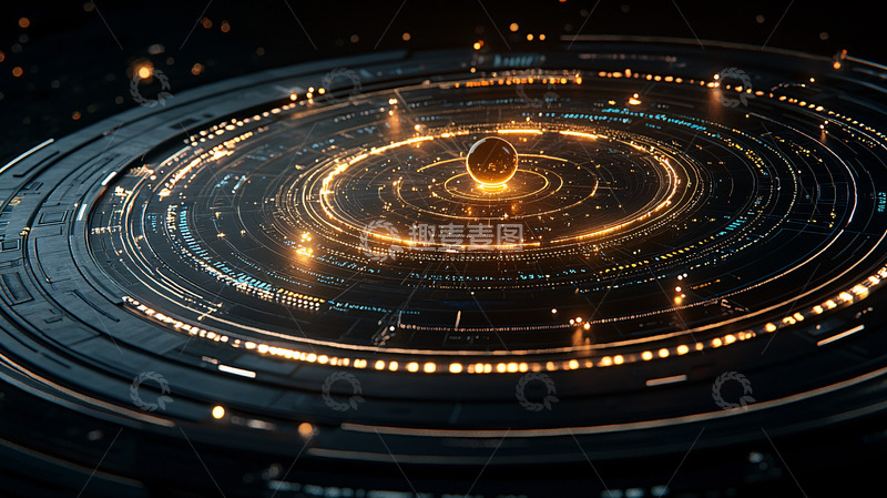 高清大图下载【趣麦麦图】未来科技感圆形轨道