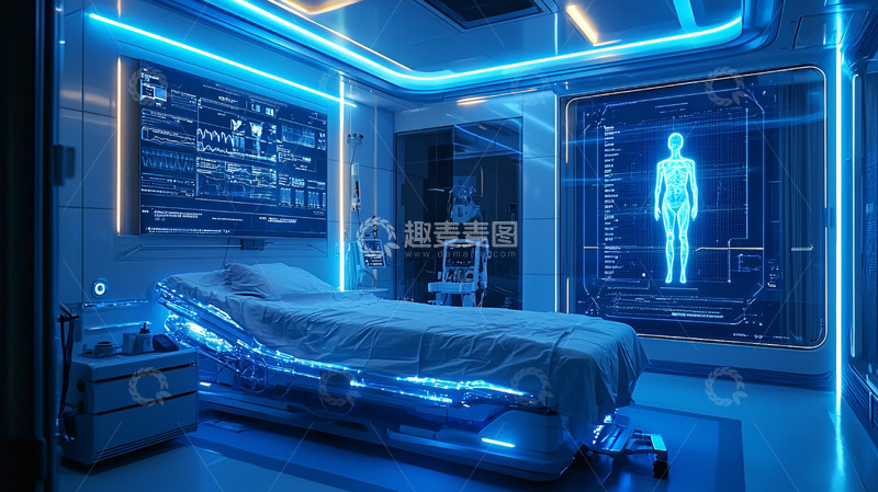 高清大图下载【趣麦麦图】科幻未来医疗舱