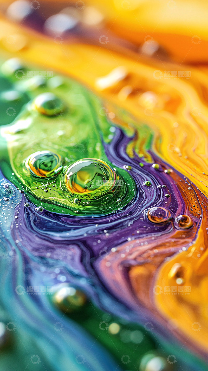高清大图下载【趣麦麦图】流体颜料艺术