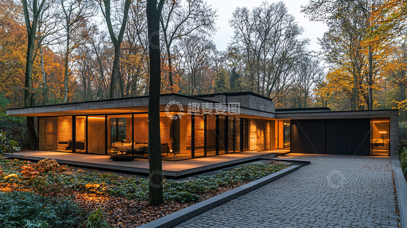 高清大图下载【趣麦麦图】现代简约别墅8