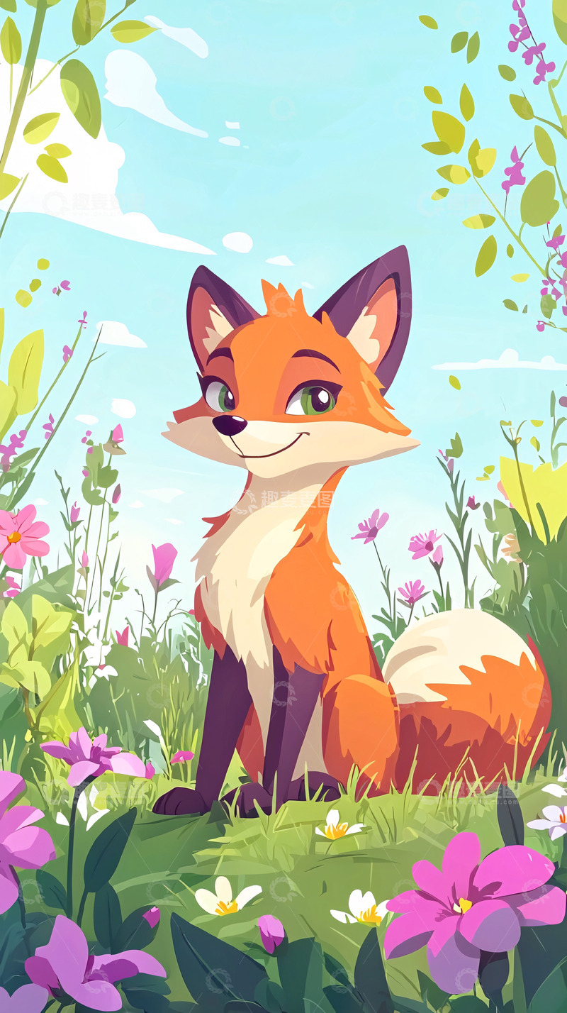 高清大图下载【趣麦麦图】卡通狐狸