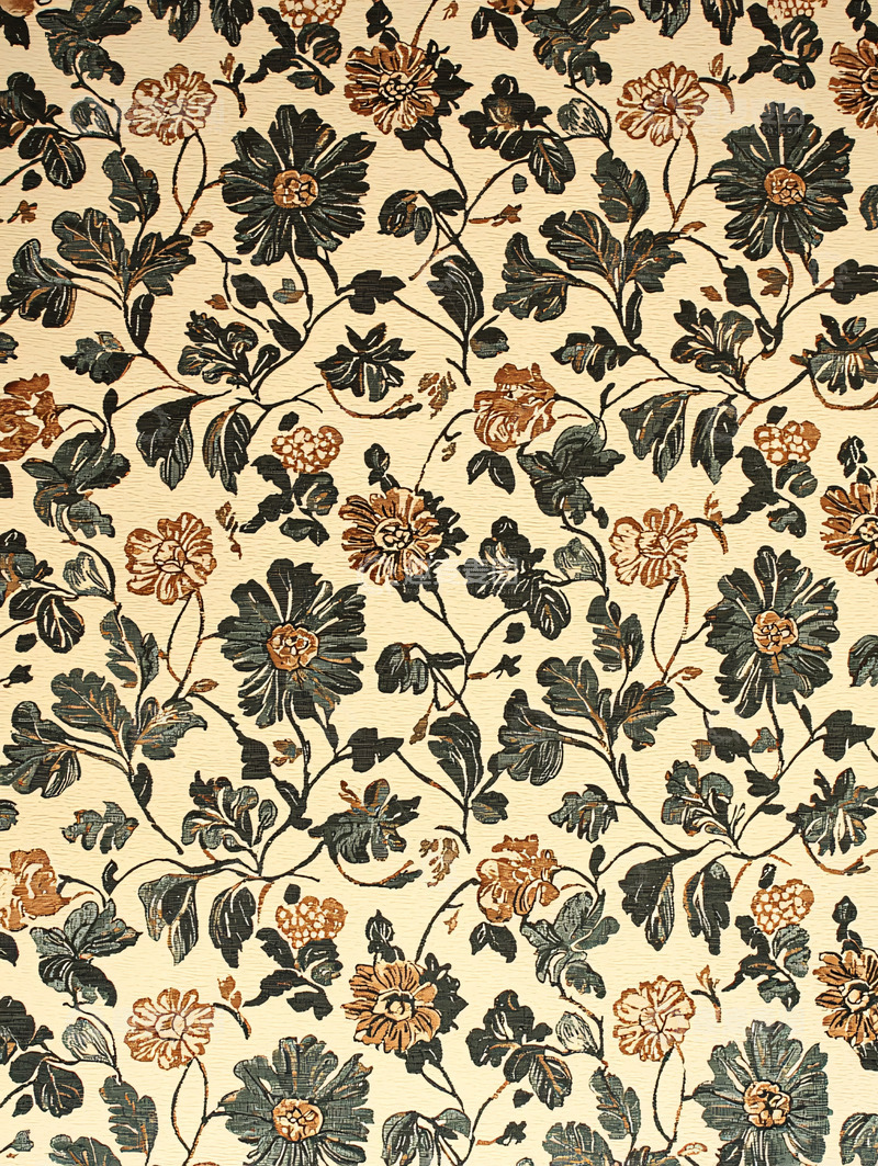 高清大图下载【趣麦麦图】复古花卉图案壁纸