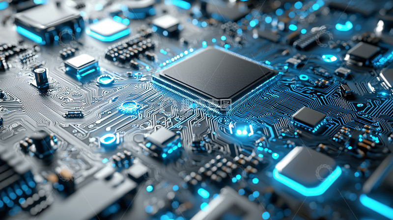 高清大图下载【趣麦麦图】高科技电路板芯片特写