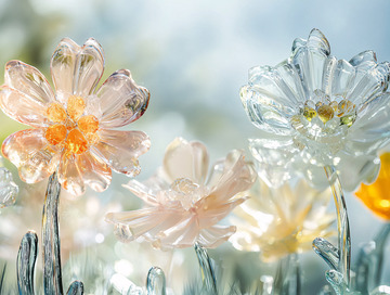 透明玻璃花