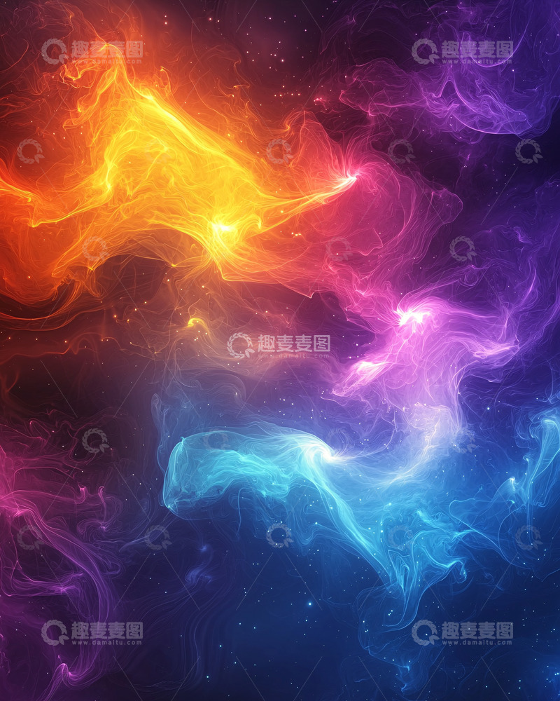 高清大图下载【趣麦麦图】绚丽多彩的能量光效