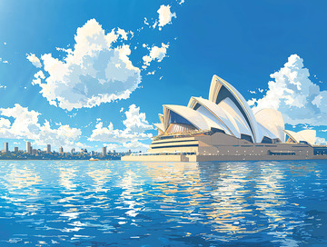悉尼歌剧院海景图