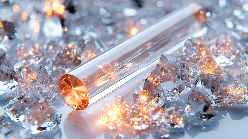 高清大图下载【趣麦麦图】闪耀的金属棒和冰块