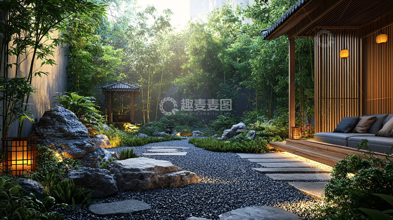 高清大图下载【趣麦麦图】日式庭院