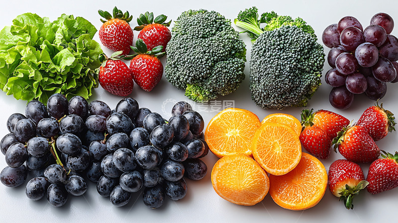 高清大图下载【趣麦麦图】健康水果蔬菜组合