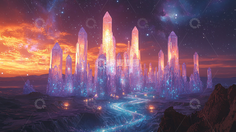 高清大图下载【趣麦麦图】水晶之城