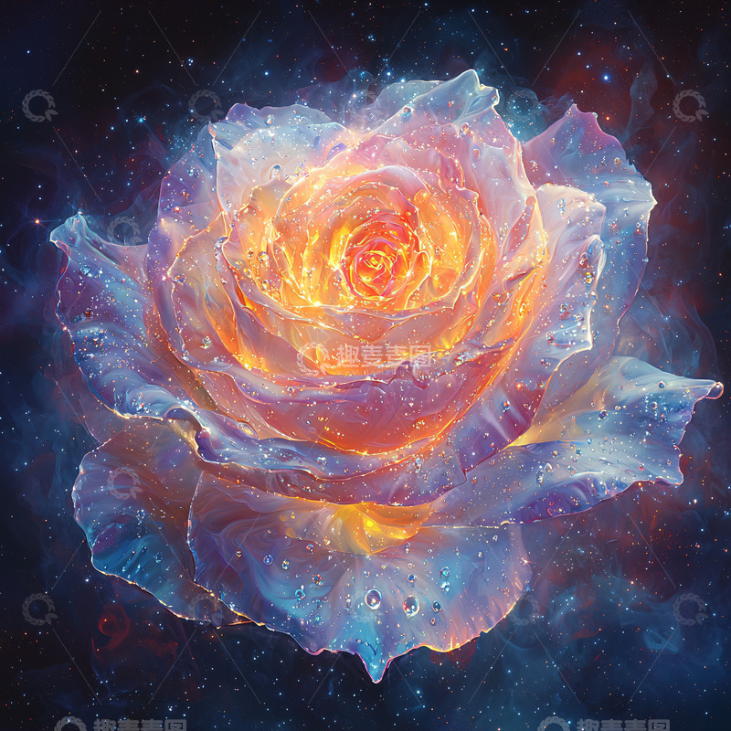 高清大图下载【趣麦麦图】宇宙玫瑰