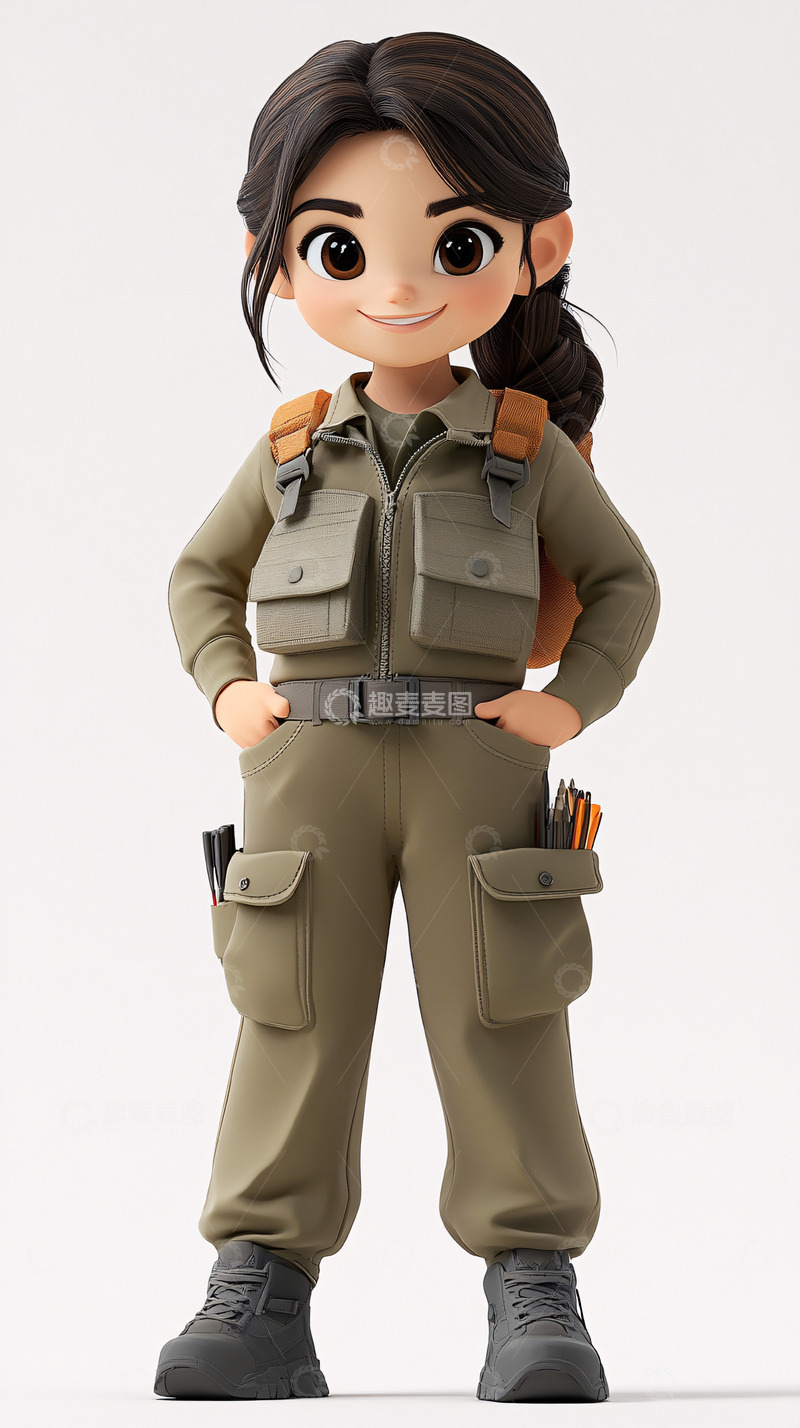 高清大图下载【趣麦麦图】卡通女孩24