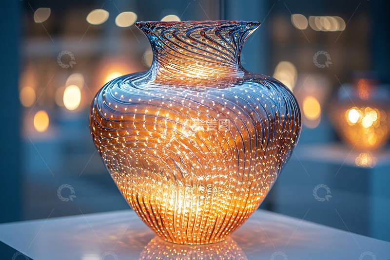 高清大图下载【趣麦麦图】光影玻璃花瓶